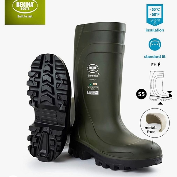 Bekina Thermolite IceShield S5 Mens Insulated Wellington Boots Size 14 NEW main image 9